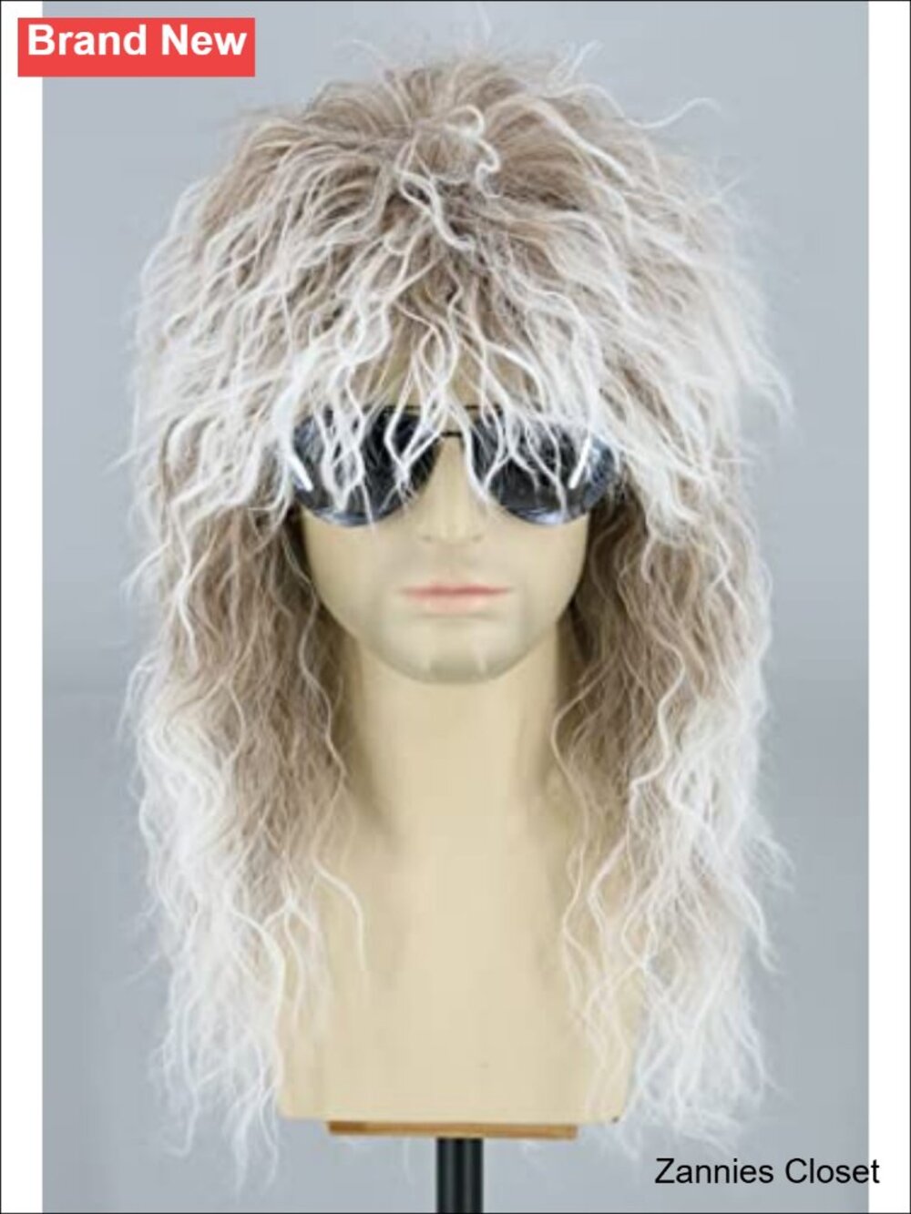 👻 Heat Resistant Synthetic Fiber Wig 80s Mullet Rock Disco Costume